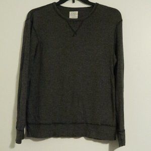 J Crew Men’s Long Sleeve Tee Gray Cotton Size M